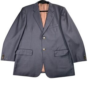 Baroni Couture Navy Blue Wool Blazer Super 150s Tailored Sport Coat 42R‎